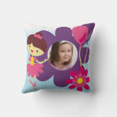 Brown Hair Ballerina Pillow Kissen (Rückseite)