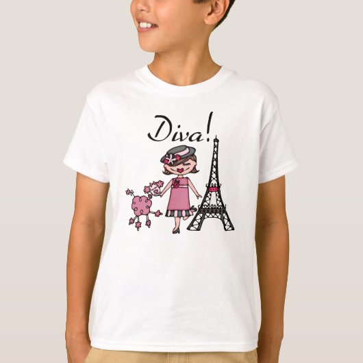 Brown Hair Diva T-Shirt (Vorderseite)