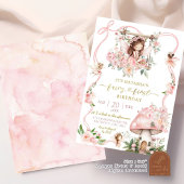 Brown Hair Girl Fee Einladung zum ersten Geburtsta