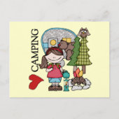 Brown Hair Girl I Liebe Camping Postkarte (Vorderseite)