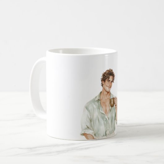 Brown Hair Man Cup Kaffeetasse (Vorderseite Links)