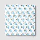 Brown Hair Princess Blue Quinceanera Guest Book Gästebuch (Rückseite)