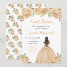 Brown Hair Princess Peach Floral 16 . Geburtstag