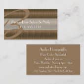 Brown Hair Salon Colorist Stylist Business Cards Visitenkarte (Vorne/Hinten)