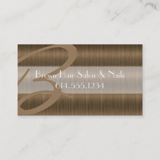 Brown Hair Salon Colorist Stylist Business Cards Visitenkarte (Vorderseite)