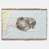 Brown Hair Top Knot Bun Decke (Vorderseite)