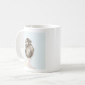 Brown Hair Top Knot Bun Kaffeetasse (Vorderseite Links)