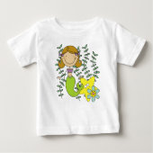 Brown Haired Mermaid Baby T-shirt (Vorderseite)