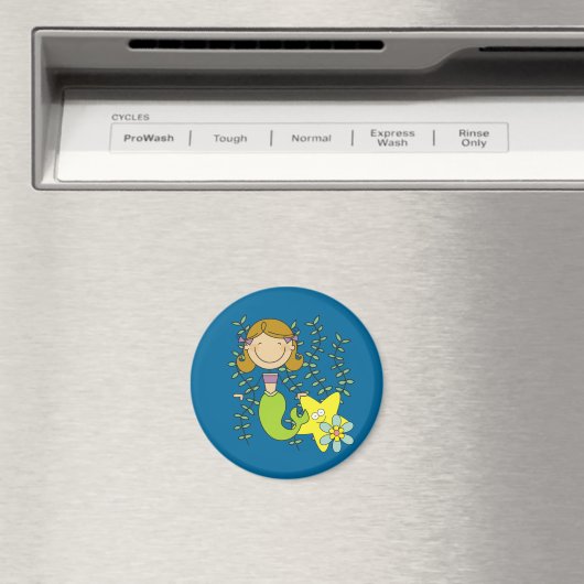 Brown Haired Mermaid Magnet (In Situ (Geschirrspüler))