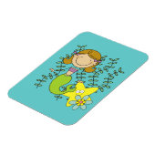 Brown Haired Mermaid Magnet (Linke Seite)