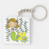 Brown Haired Mermaid Schlüsselanhänger (Rückseite)