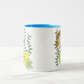 Brown Haired Mermaid Zweifarbige Tasse (Mittel)