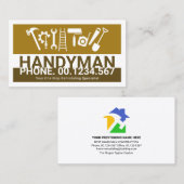 Brown Handyman Tools Layers Zuhause Renovation Visitenkarte (Vorne/Hinten)