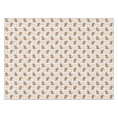 Brown Hare And Carrots Beige Pattern Cute Easter Tischdecke (Vorderseite (Horizontal))