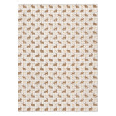 Brown Hare And Carrots Beige Pattern Cute Easter Tischdecke (Vorderseite)