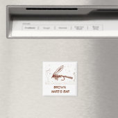 "Brown Hare's Oar" Fishing Art Magnet (In Situ (Geschirrspüler))