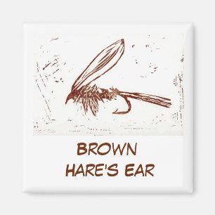 "Brown Hare's Oar" Fishing Art Magnet