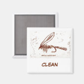"Brown Hare's Ohr" Dish Washer Status Magnet (Vorderseite/Rückseite)