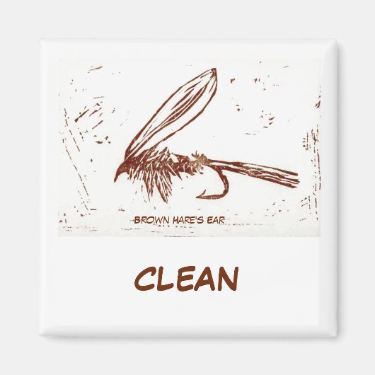 "Brown Hare's Ohr" Dish Washer Status Magnet (Vorne)