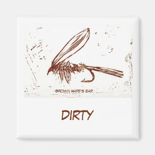 "Brown Hare's Ohr" Dish Washer Status Magnet