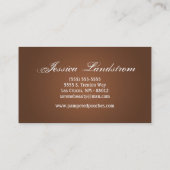 Brown-Haustier-sitzende Hundegehende Visitenkarte (Rückseite)