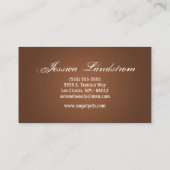 Brown-Haustier-sitzende Hundegehende Visitenkarte (Rückseite)