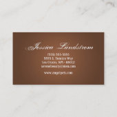 Brown-Haustier-sitzende Hundegehende Visitenkarte (Rückseite)