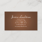 Brown-Haustier-sitzende Hundegehende Visitenkarte (Rückseite)