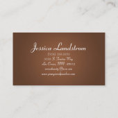 Brown-Haustier-sitzende Hundegehende Visitenkarte (Rückseite)