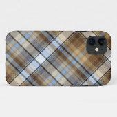 Brown-, hellblauer und weißertartanentwurf Case-Mate iPhone hülle (Rückseite (Horizontal))