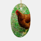 Brown Hen Keramikornament (Rechts)