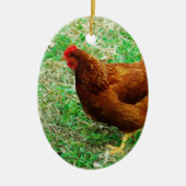 Brown Hen Keramikornament (Vorne)