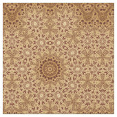 Brown Henna Lace Print Blume Muster Fabric Stoff (Nahaufnahme)