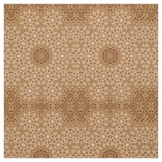 Brown Henna Lace Print Blume Muster Fabric Stoff (Muster)