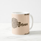 Brown Henna Tattoo - Brown Mehendi Motifs Kaffeetasse (VorderseiteRechts)
