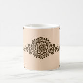 Brown Henna Tattoo - Brown Mehendi Motifs Kaffeetasse (Mittel)