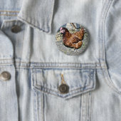 Brown-Henne auf dem Hinterhof Button (Beispiel)