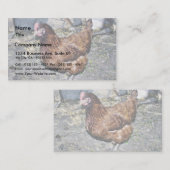Brown-Henne auf dem Hinterhof Visitenkarte (Vorne/Hinten)