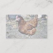 Brown-Henne auf dem Hinterhof Visitenkarte (Rückseite)