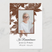 Brown Herbstlaubs Beerdigungsdienst Programm (Vorderseite)