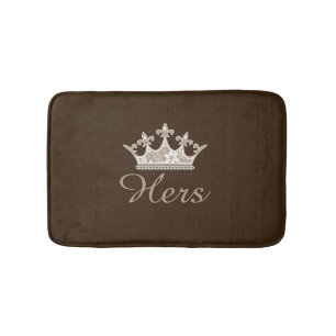 Brown Hers Crown Bath Mat Badematte
