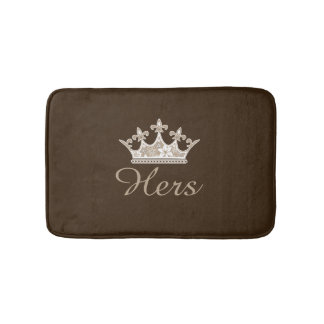 Brown Hers Crown Bath Mat Badematte