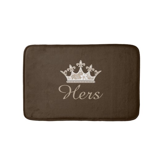 Brown Hers Crown Bath Mat Badematte (Vorderseite)