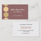 Brown Hexagons Visitenkarte (Vorne/Hinten)