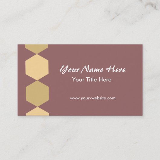 Brown Hexagons Visitenkarte (Vorderseite)
