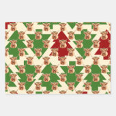Brown Highland Miniature Cow Christmas Geschenkpapier Set (Vorderseite 2)
