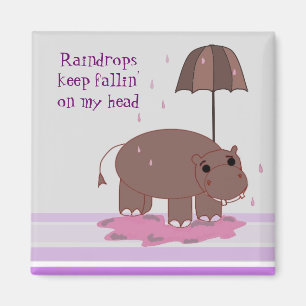 Brown Hippopotamus Magnet