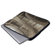 BROWN-HOLZRAHMEN-CEILING WÄHREND DES TAGES LAPTOPSCHUTZHÜLLE (Vorne Knopf)