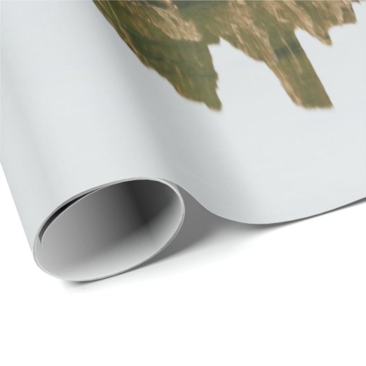 BROWN HOLZRAHMEN GESCHENKPAPIER (Rolleneckpunkt)