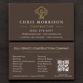 Brown Home Repairs Contractor QR Code Visitenkarte